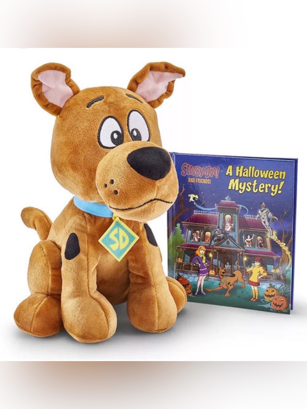 NWT Scooby-Doo Plush Stuffed Animal & "A Halloween Mystery!" Hardcover Book Set